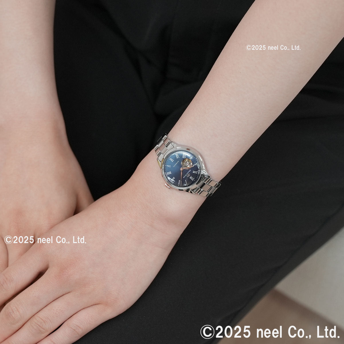オリエントスター ORIENT STAR クラシックセミスケルトン MovingBlue 国内150本限定 腕時計 レディース 自動巻 機械式 日本製 RK-ND0022L 雪明かり【2025 新作】