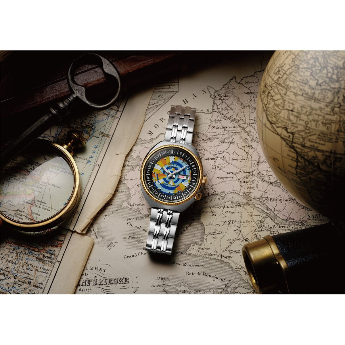 オリエント ORIENT リバイバル 国内500本限定 腕時計 メンズ 自動巻 機械式 RN-AA0E08Y ワールドマップ World Map【2025 新作】