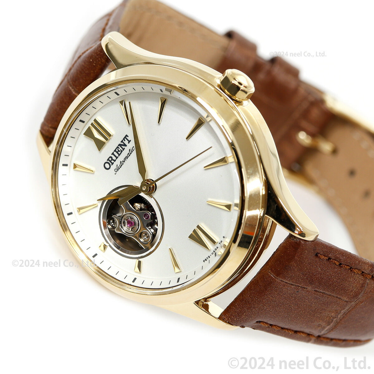 オリエント 腕時計 レディース 自動巻き 機械式 ORIENT クラシック CLASSIC セミスケルトン RN-AG0728S