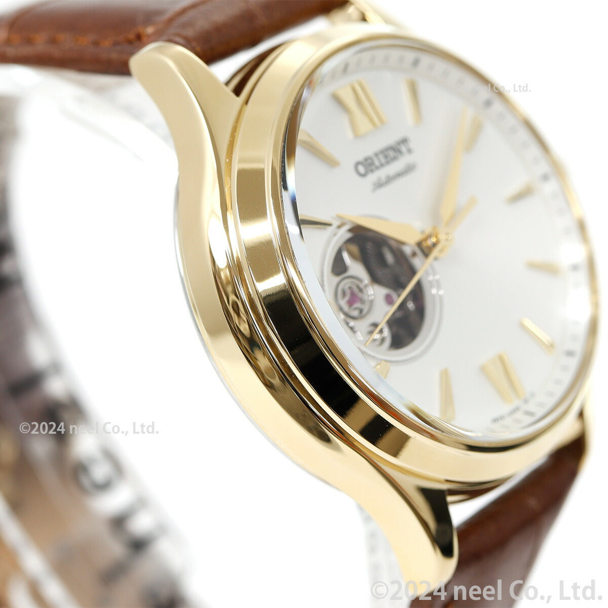 オリエント 腕時計 レディース 自動巻き 機械式 ORIENT クラシック CLASSIC セミスケルトン RN-AG0728S