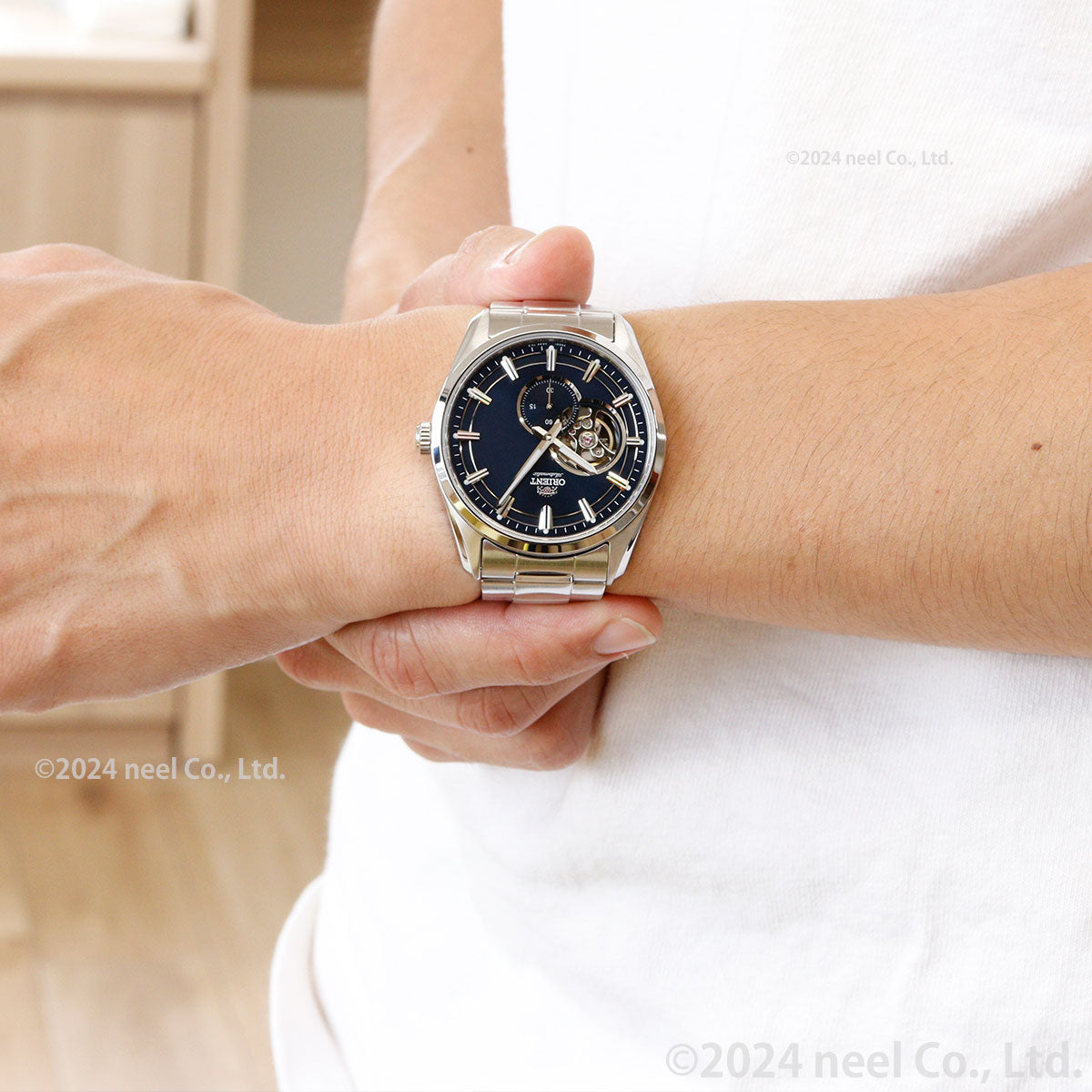 オリエント 腕時計 メンズ 自動巻き 機械式 ORIENT コンテンポラリー CONTEMPORARY セミスケルトン RN-AR0002L