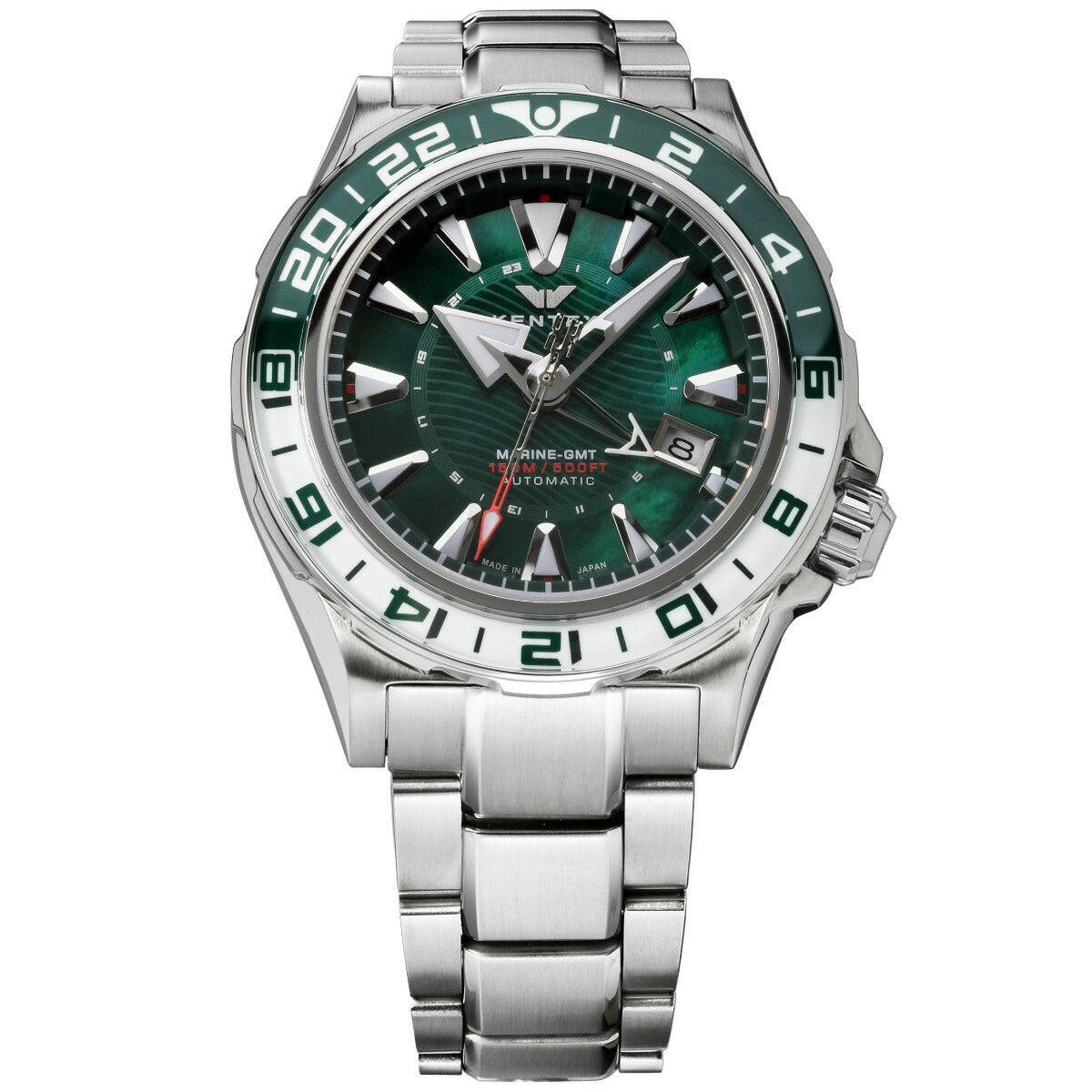 ケンテックス KENTEX マリンGMT グリーンMOP 限定188本 MARINE GMT Green-MOP 腕時計 メンズ 自動巻き 日本製 S820X-11【2025 新作】