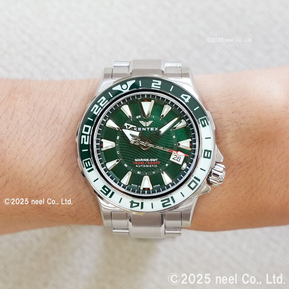 ケンテックス KENTEX マリンGMT グリーンMOP 限定188本 MARINE GMT Green-MOP 腕時計 メンズ 自動巻き 日本製 S820X-11【2025 新作】