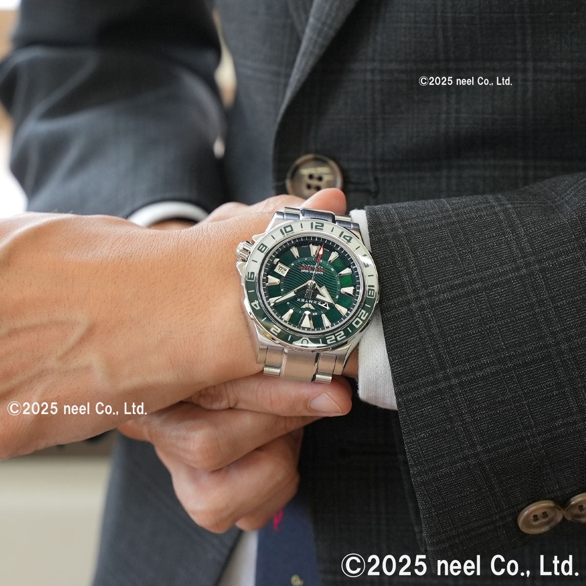 ケンテックス KENTEX マリンGMT グリーンMOP 限定188本 MARINE GMT Green-MOP 腕時計 メンズ 自動巻き 日本製 S820X-11【2025 新作】