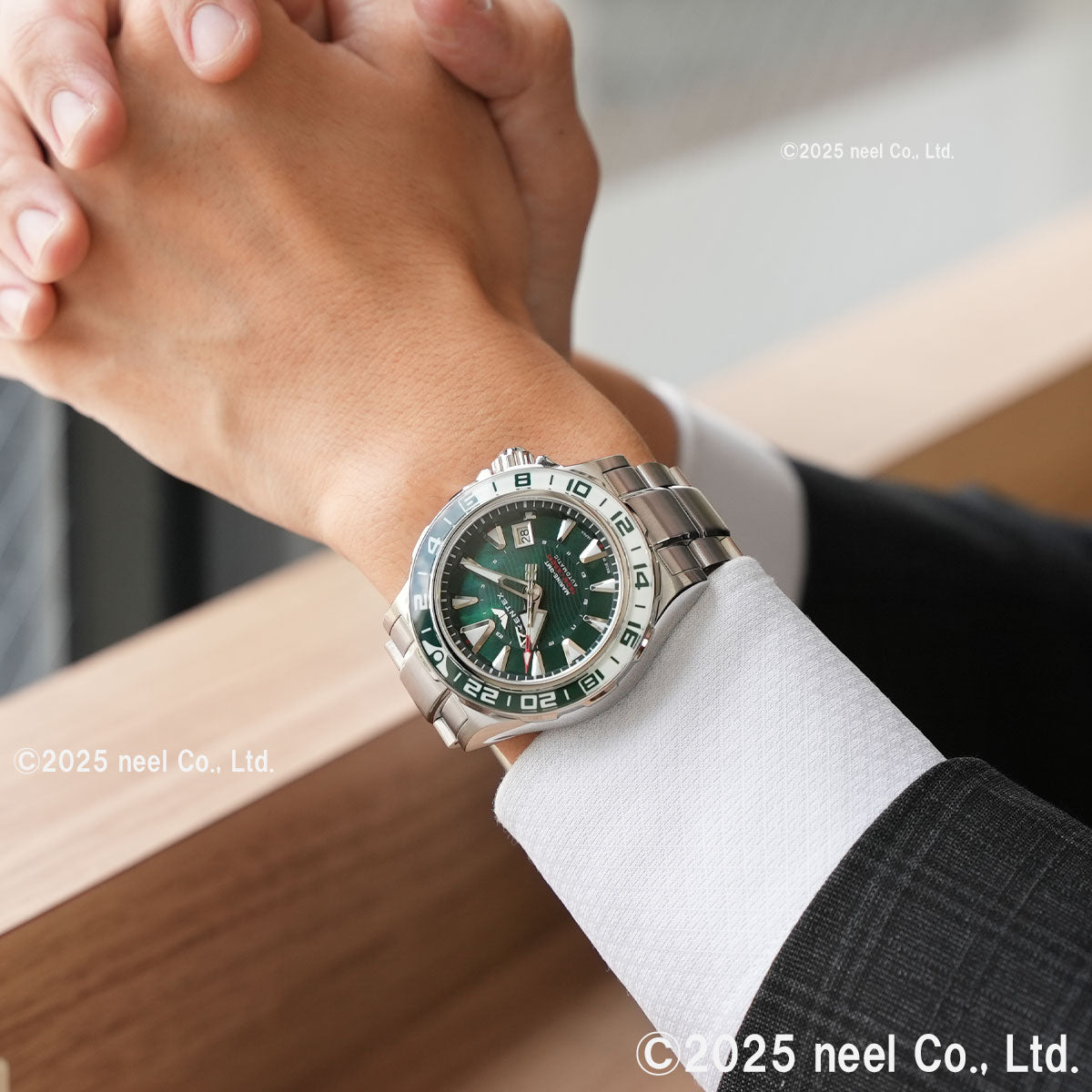 ケンテックス KENTEX マリンGMT グリーンMOP 限定188本 MARINE GMT Green-MOP 腕時計 メンズ 自動巻き 日本製 S820X-11【2025 新作】