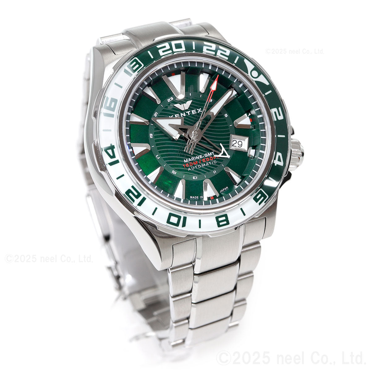 ケンテックス KENTEX マリンGMT グリーンMOP 限定188本 MARINE GMT Green-MOP 腕時計 メンズ 自動巻き 日本製 S820X-11【2025 新作】