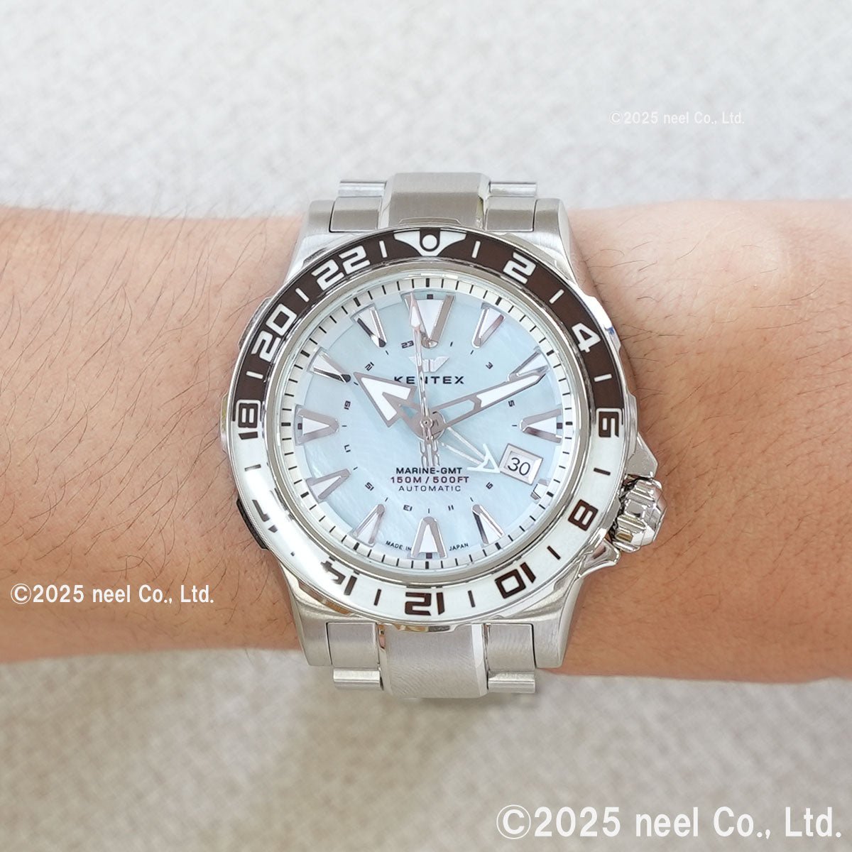ケンテックス KENTEX マリンGMT アイスブルーMOP 限定99本 MARINE GMT IceBlue-MOP 腕時計 メンズ 自動巻き 日本製 S820X-12【2025 新作】