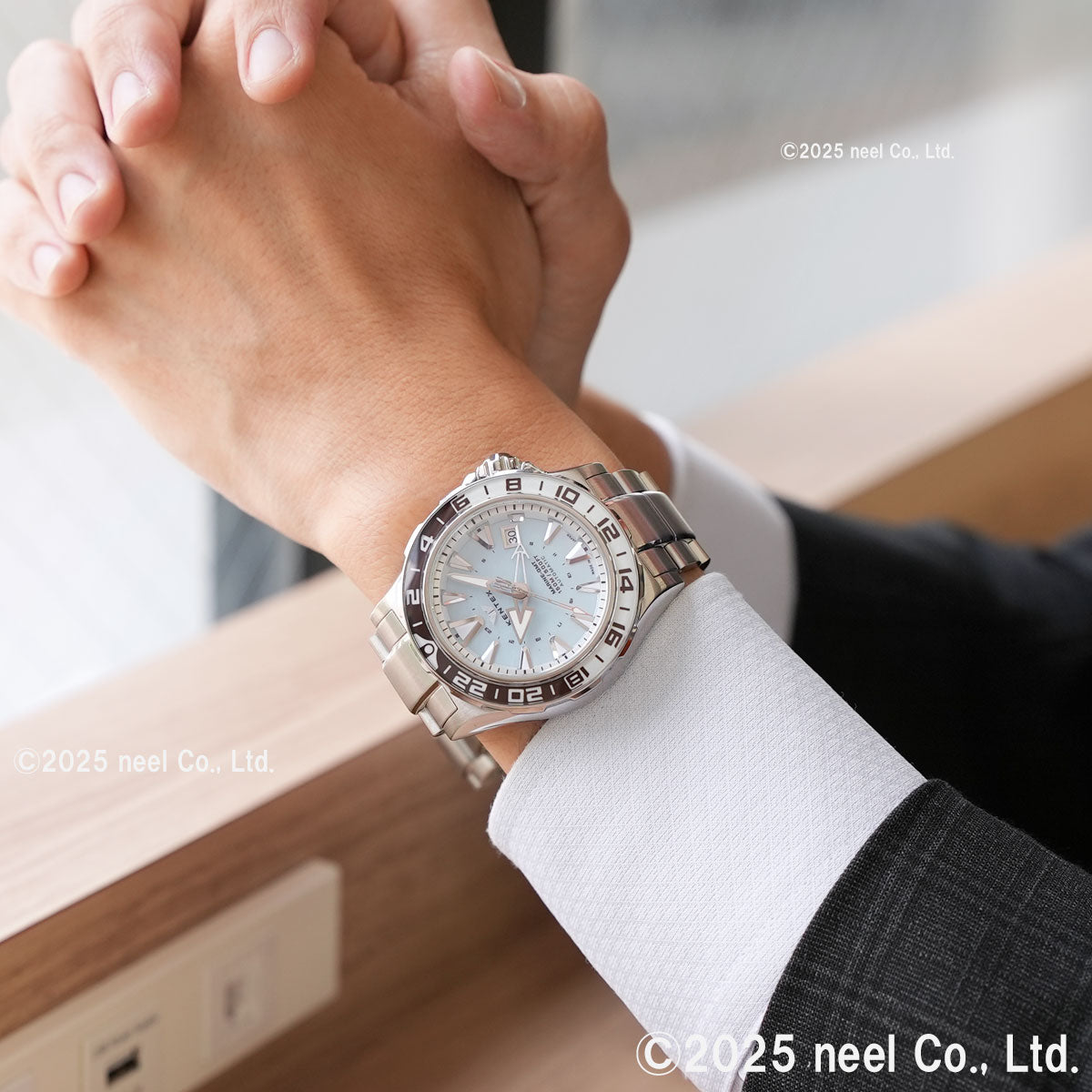 ケンテックス KENTEX マリンGMT アイスブルーMOP 限定99本 MARINE GMT IceBlue-MOP 腕時計 メンズ 自動巻き 日本製 S820X-12【2025 新作】