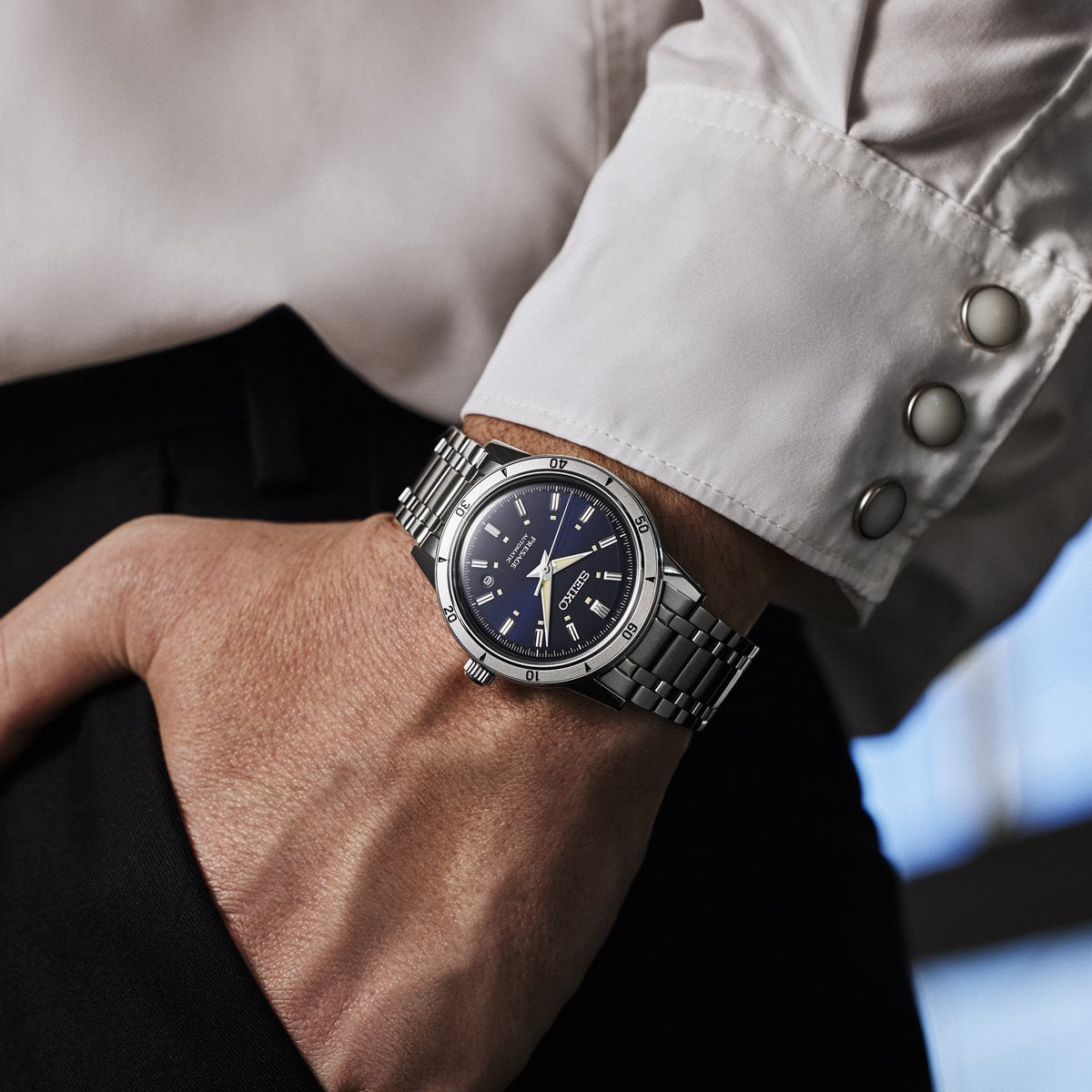 セイコー プレザージュ SEIKO PRESAGE 自動巻き メカニカル 腕時計 メンズ SARY247 Style60's ネイビー【2024 新作】