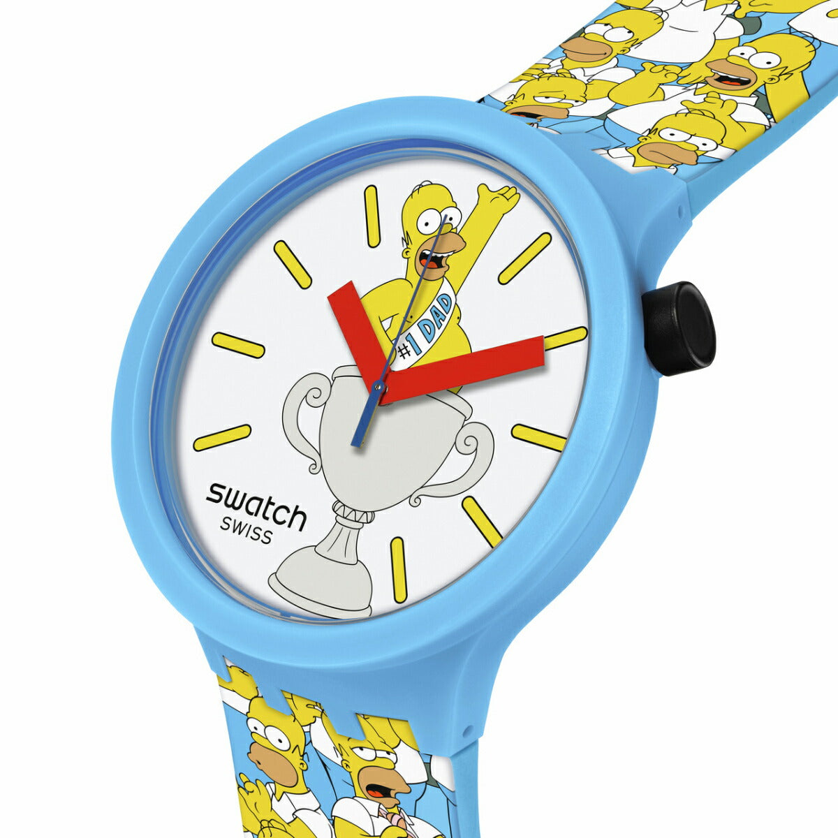 swatch スウォッチ ザ・シンプソンズ コラボモデル THE SIMPSIONS BEST. DAD. EVER. 腕時計 メンズ レディース SB05Z100【2024 新作】