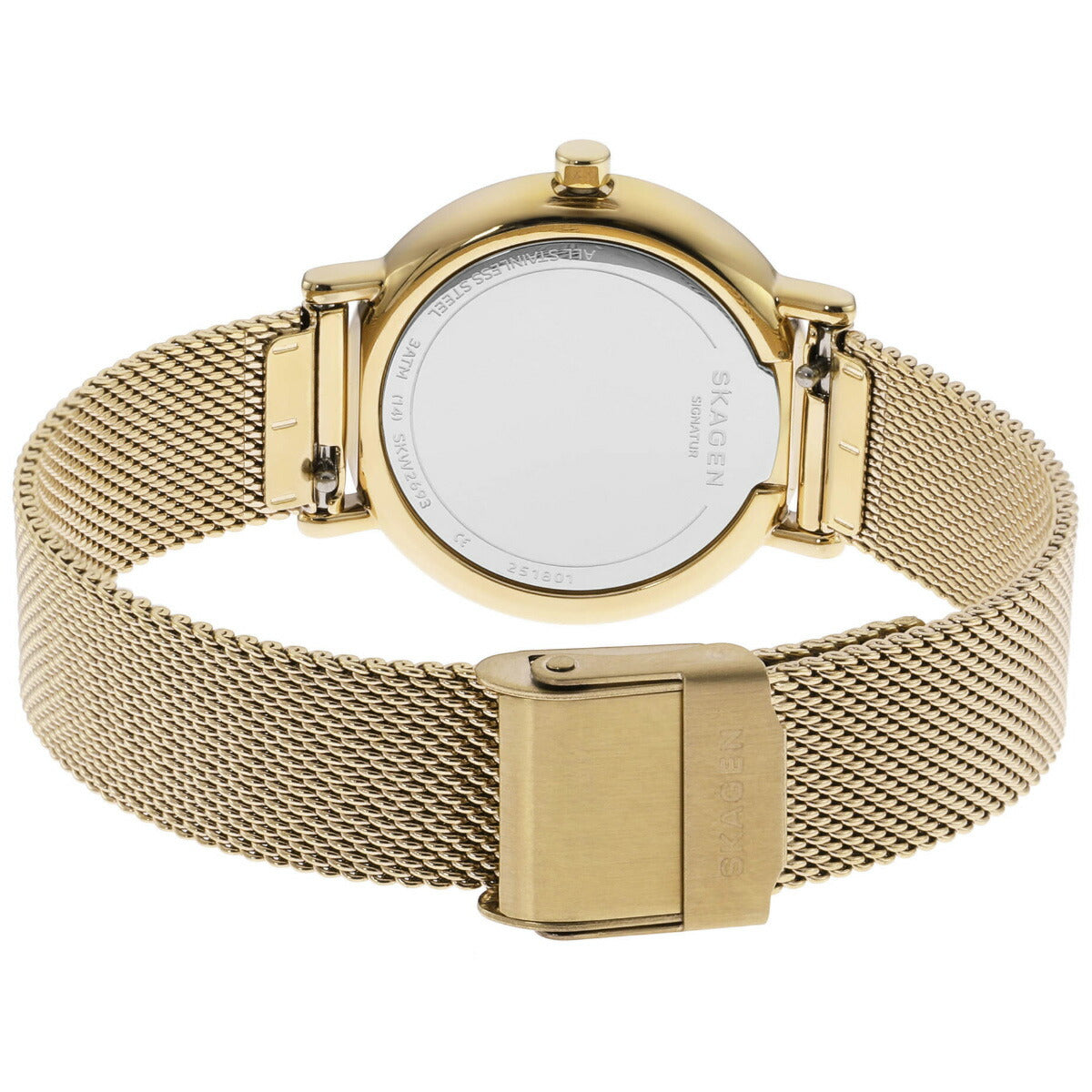 スカーゲン SKAGEN 腕時計 レディース SIGNATUR LILLE SLIM ゴールドトーン スチールメッシュウォッチ SKW2693