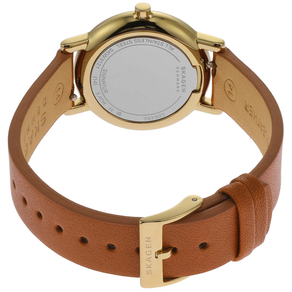 スカーゲン SKAGEN 腕時計 レディース SIGNATUR LILLE 二針 ブラウン レザーウォッチ SKW3121