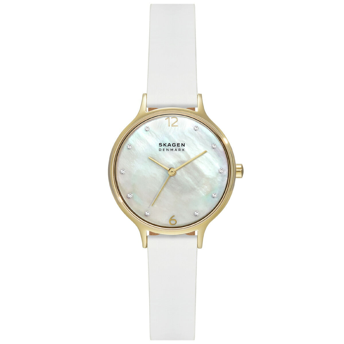 スカーゲン SKAGEN 腕時計 レディース ANITA LILLE 三針 ホワイトレザーウォッチ SKW3138