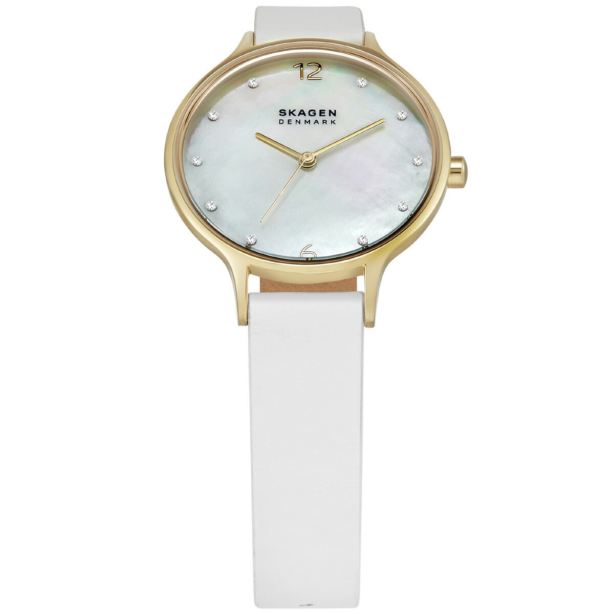 スカーゲン SKAGEN 腕時計 レディース ANITA LILLE 三針 ホワイトレザーウォッチ SKW3138