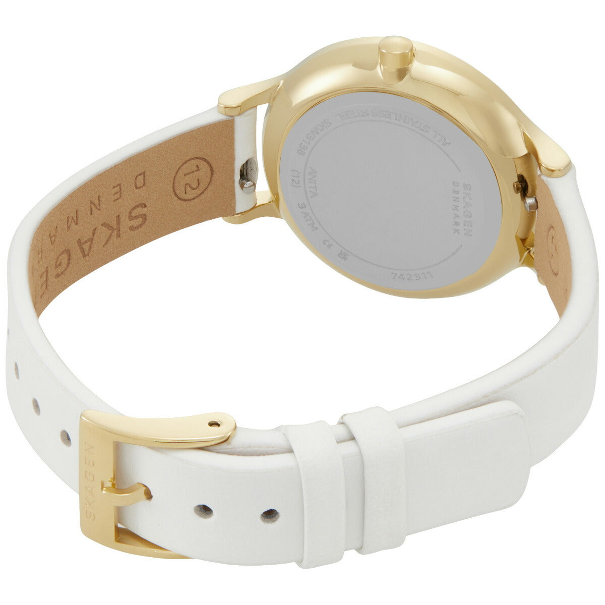 スカーゲン SKAGEN 腕時計 レディース ANITA LILLE 三針 ホワイトレザーウォッチ SKW3138