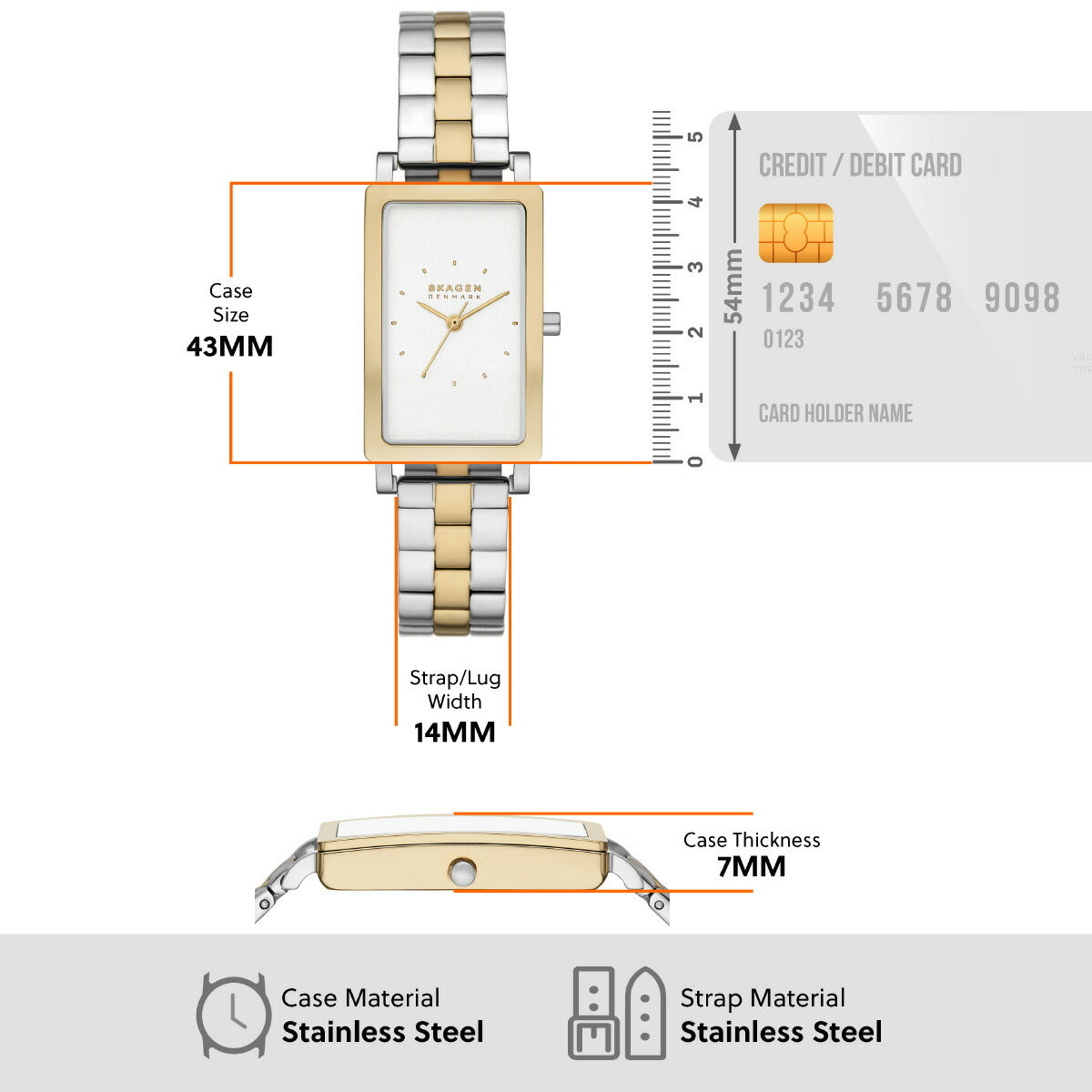 スカーゲン SKAGEN 腕時計 レディース HAGEN LILLE 三針 ツートーン ステンレススチールウォッチ SKW3156