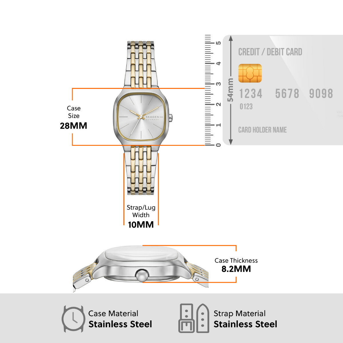 スカーゲン SKAGEN 腕時計 レディース MELLEM LILLE 三針 ツートーン ステンレススチールウォッチ SKW3160【2025 新作】