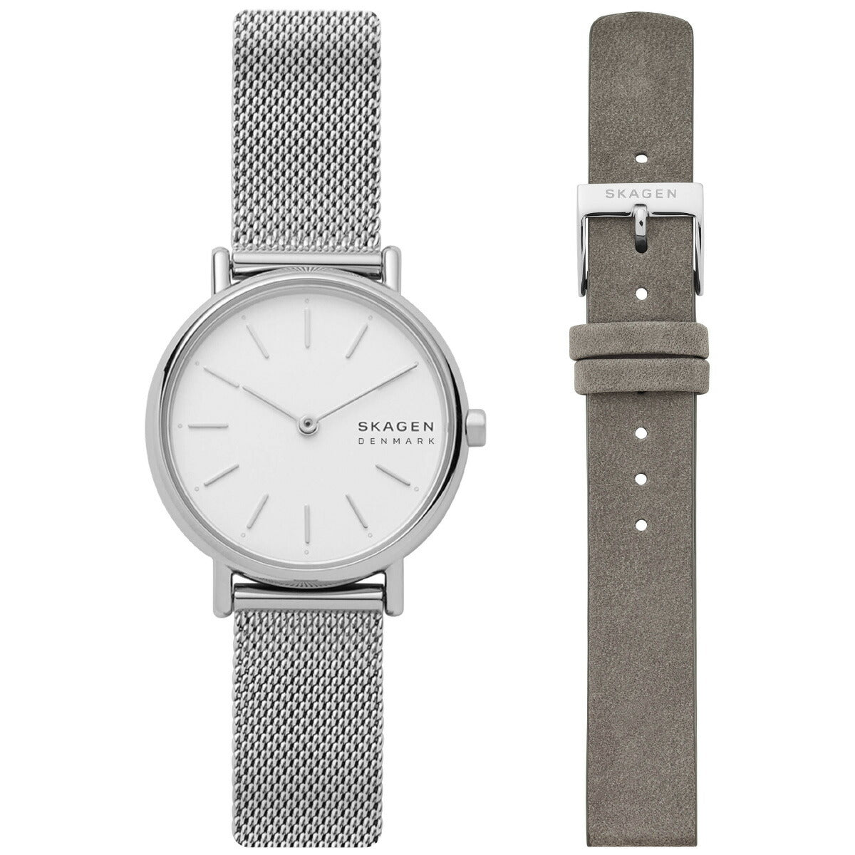 スカーゲン SKAGEN 腕時計 レディース SIGNATUR LILLE 二針 シルバートーン ステンレススチールメッシュ ウォッチ&ストラップセット SKW3161SET