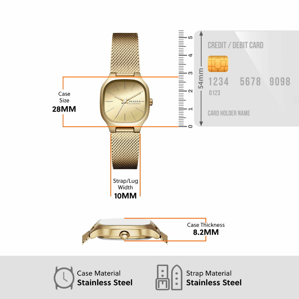 スカーゲン SKAGEN 腕時計 レディース MELLEM LILLE 三針 ゴールド ステンレススチールウォッチ SKW3164【2025 新作】