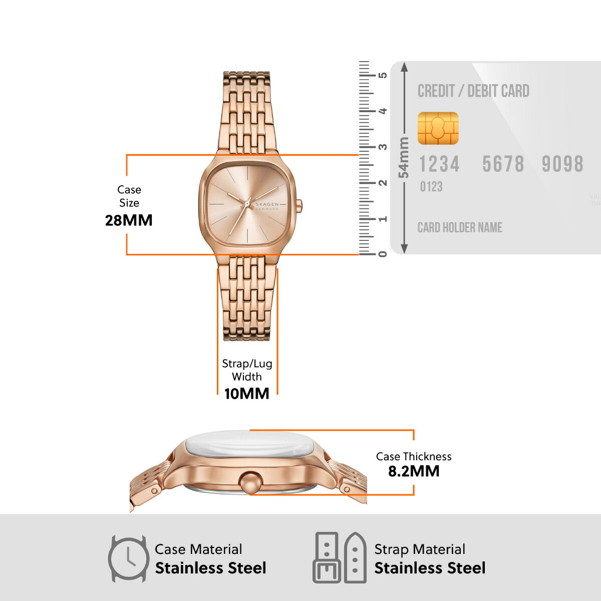 スカーゲン SKAGEN 腕時計 レディース MELLEM LILLE 三針 ローズゴールドトーン ステンレススチールウォッチ SKW3166【2025 新作】