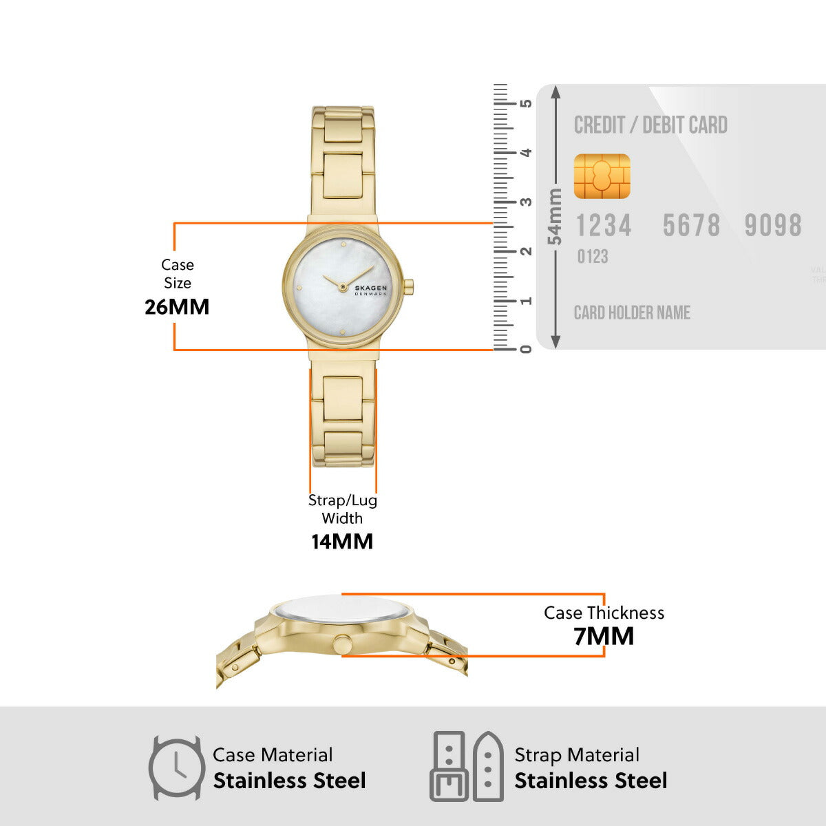 スカーゲン SKAGEN 腕時計 レディース FREJA LILLE 二針 ゴールド ステンレススチールウォッチ SKW3167【2025 新作】