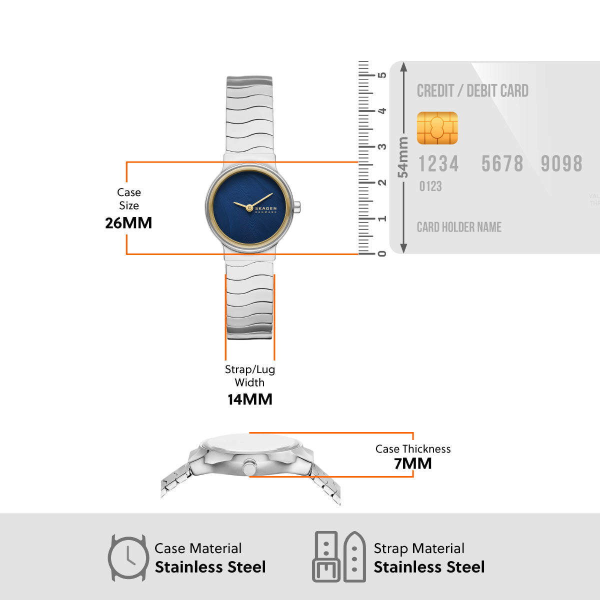 スカーゲン SKAGEN 腕時計 レディース FREJA LILLE 二針 シルバー ステンレススチールウォッチ SKW3171【2025 新作】