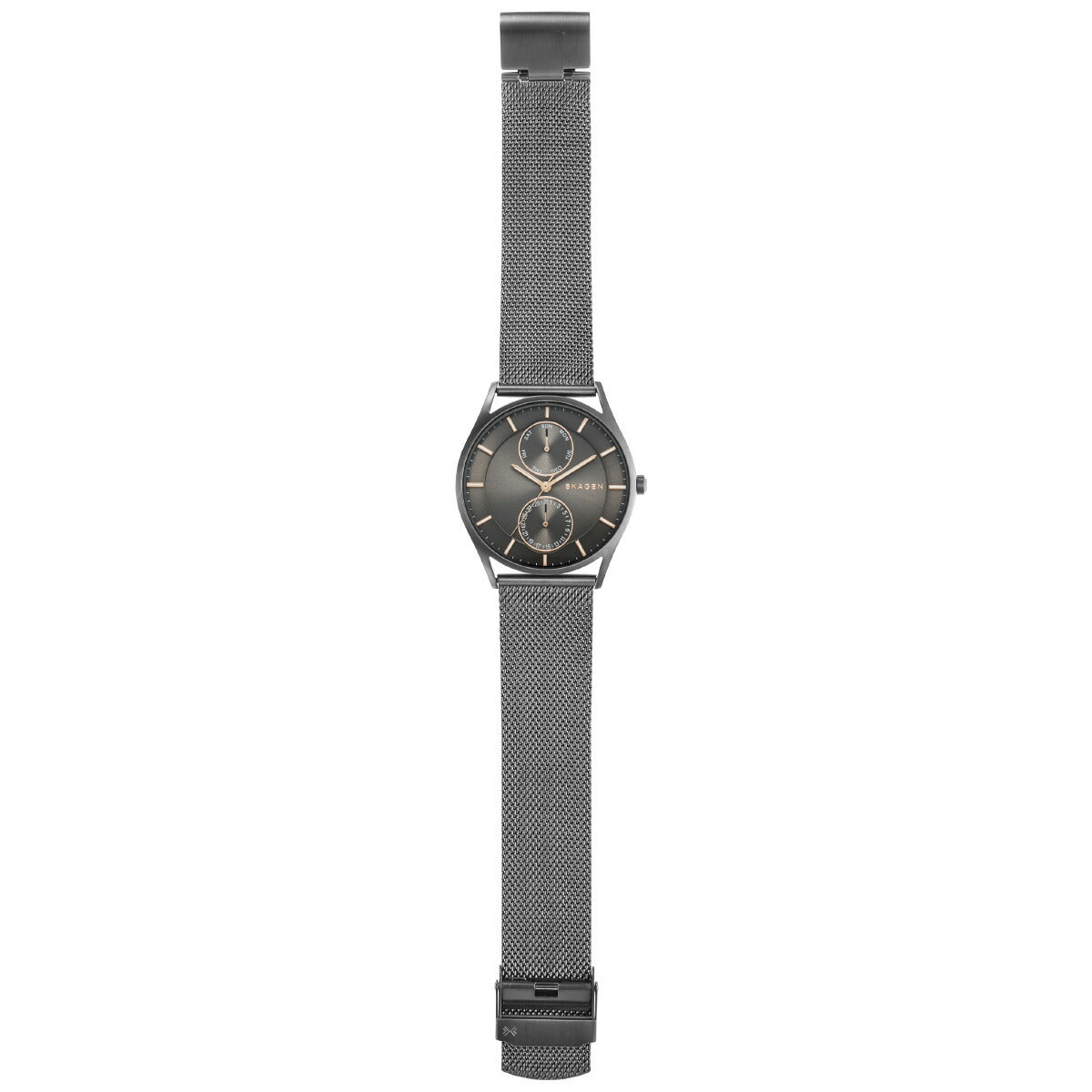 スカーゲン SKAGEN 腕時計 メンズ HOLST クロノグラフ マルチファンクション チャコール スチールメッシュウォッチ SKW6180