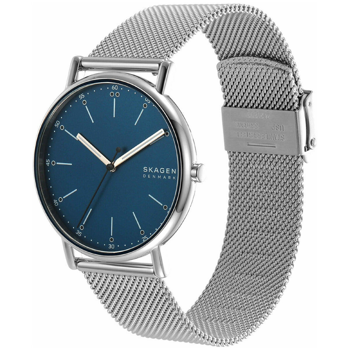 スカーゲン SKAGEN 腕時計 メンズ SIGNATUR 三針 シルバートーン ステンレススチール メッシュウォッチ SKW6904