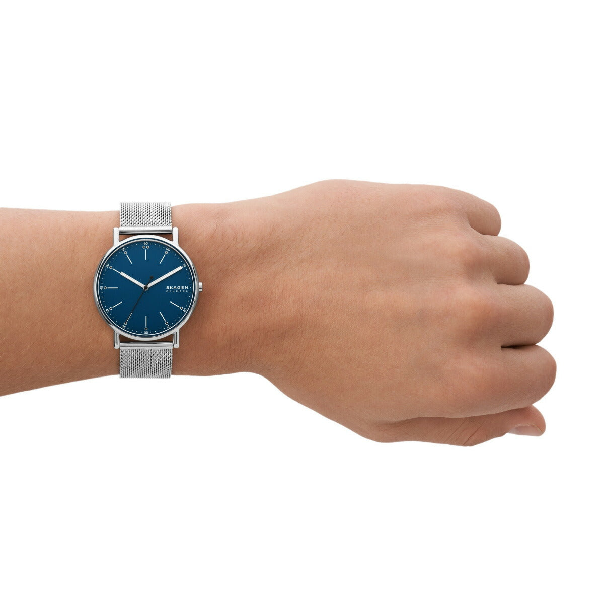 スカーゲン SKAGEN 腕時計 メンズ SIGNATUR 三針 シルバートーン ステンレススチール メッシュウォッチ SKW6904