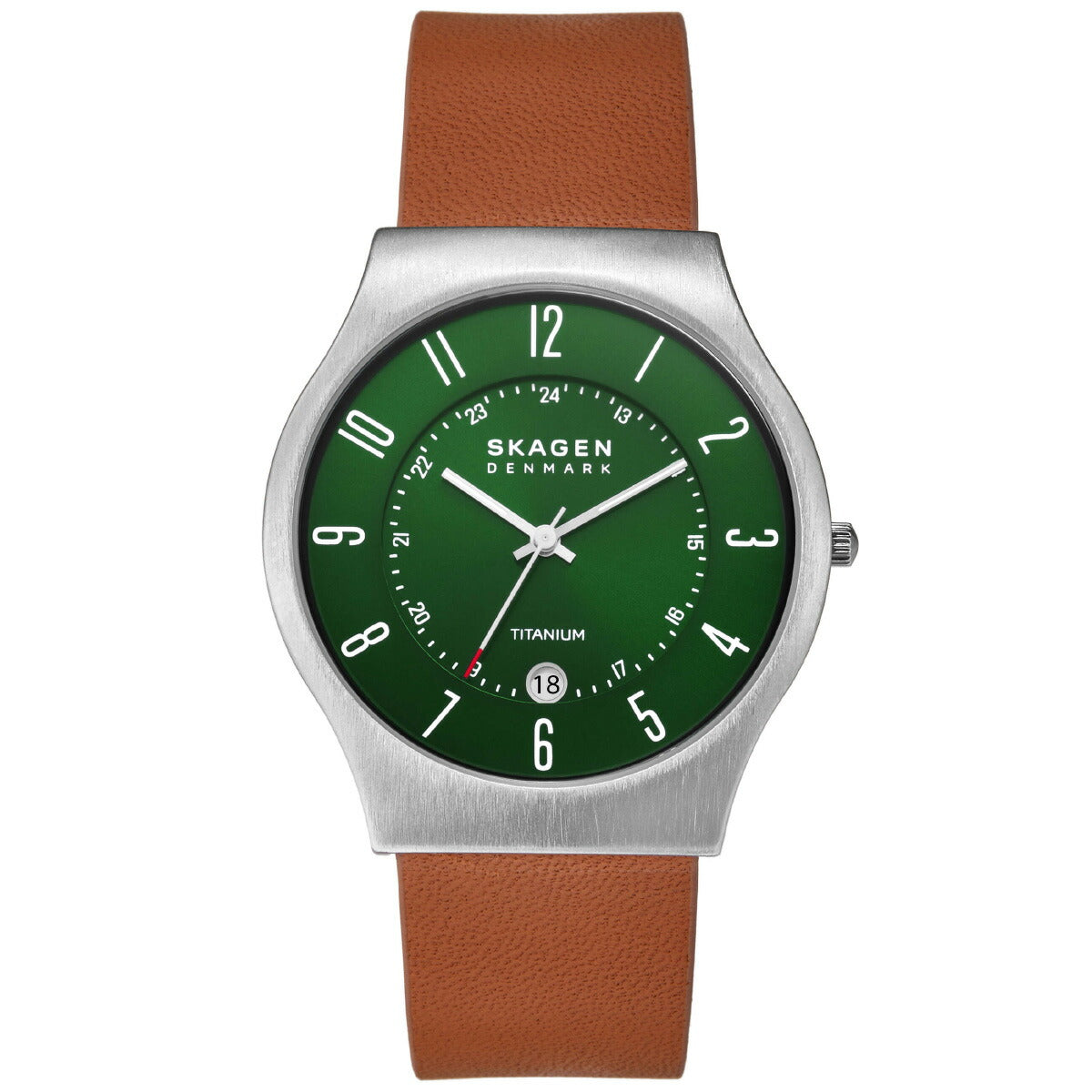 スカーゲン SKAGEN 腕時計 メンズ SUNDBY 三針デイト ラゲッジ レザーウォッチ SKW6908