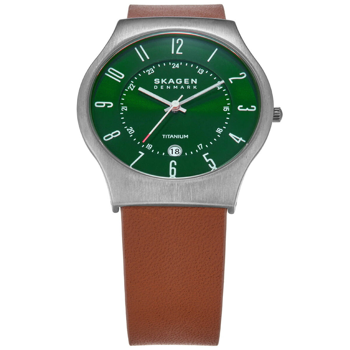 スカーゲン SKAGEN 腕時計 メンズ SUNDBY 三針デイト ラゲッジ レザーウォッチ SKW6908
