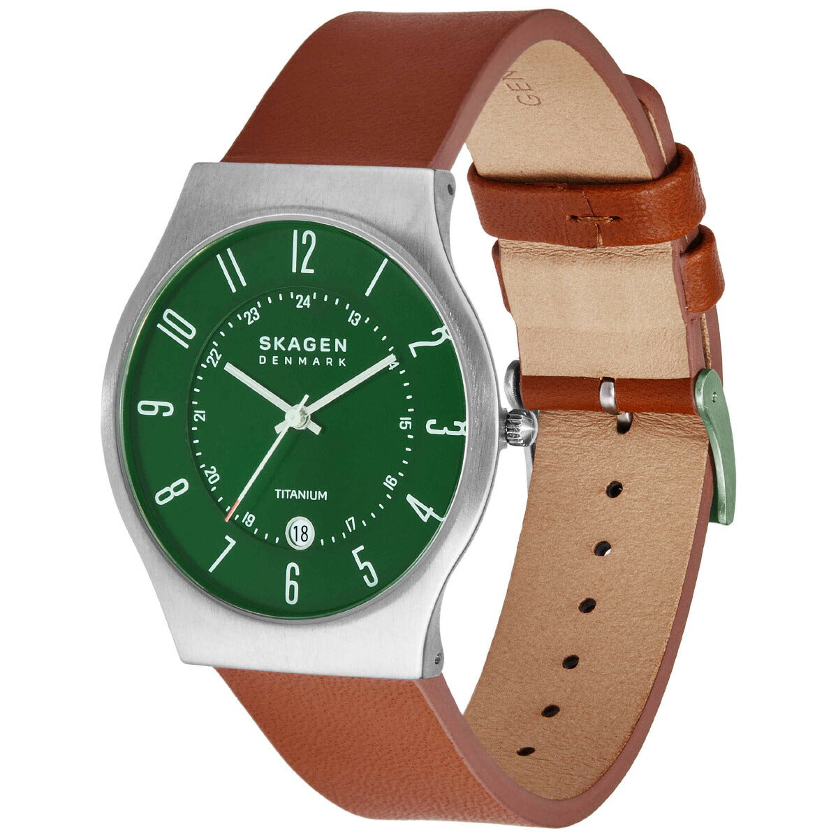 スカーゲン SKAGEN 腕時計 メンズ SUNDBY 三針デイト ラゲッジ レザーウォッチ SKW6908