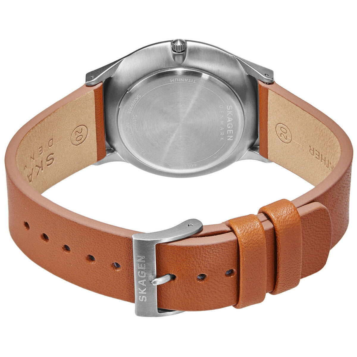スカーゲン SKAGEN 腕時計 メンズ SUNDBY 三針デイト ラゲッジ レザーウォッチ SKW6908