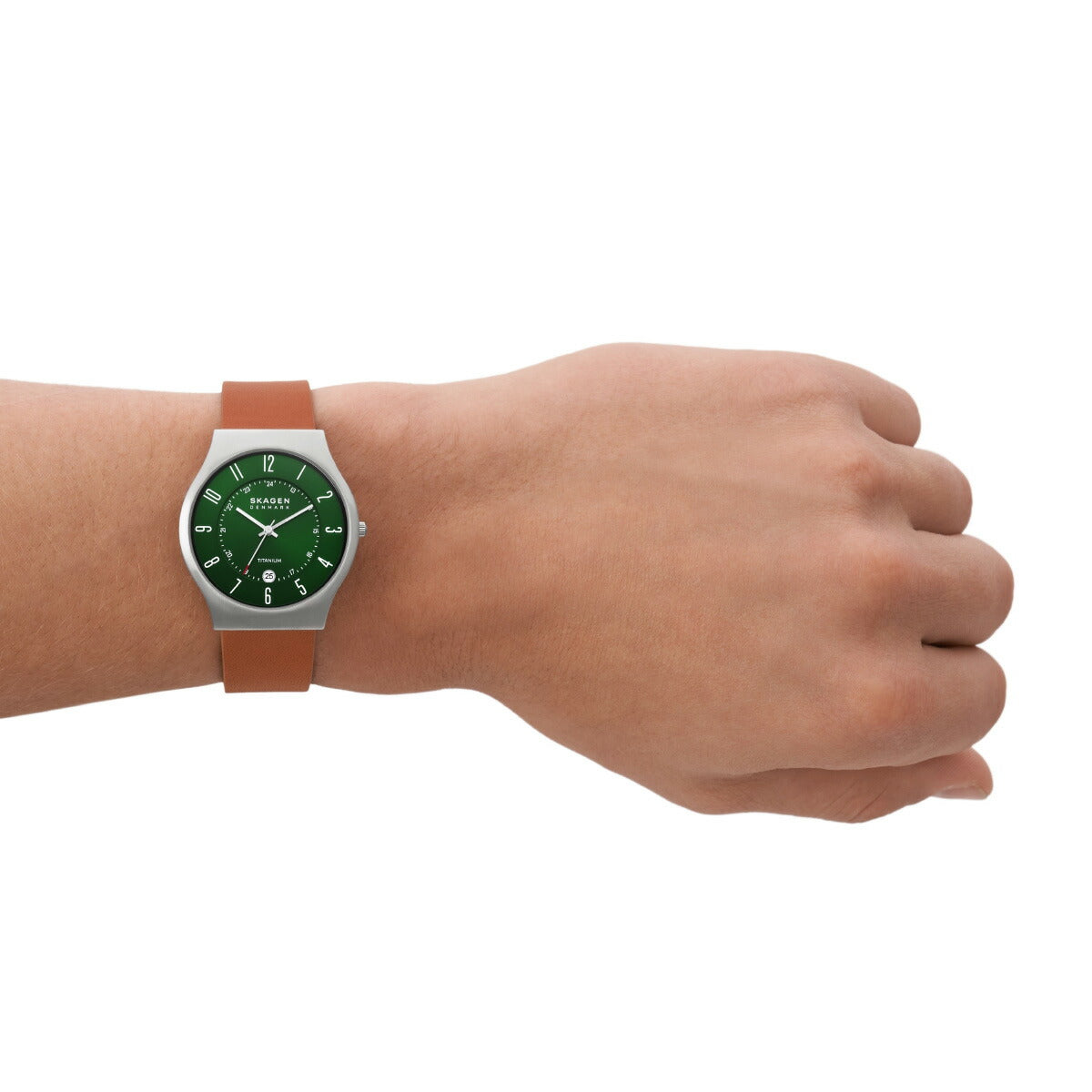 スカーゲン SKAGEN 腕時計 メンズ SUNDBY 三針デイト ラゲッジ レザーウォッチ SKW6908