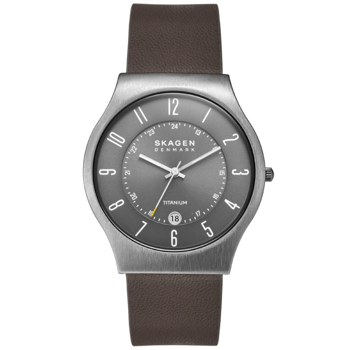 スカーゲン SKAGEN 腕時計 メンズ SUNDBY 三針デイト ブラック レザーウォッチ SKW6909