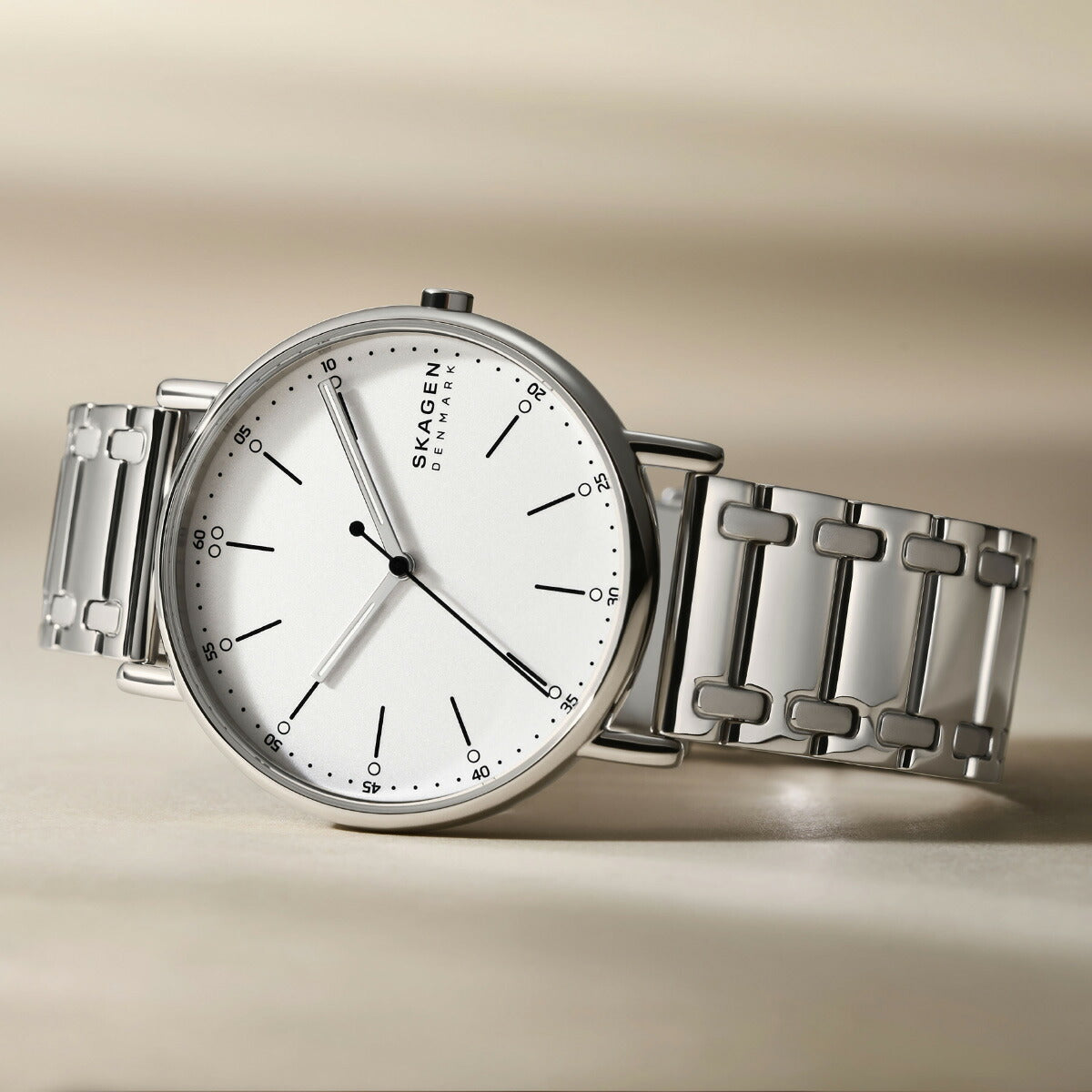 スカーゲン SKAGEN 腕時計 メンズ SIGNATUR 三針 シルバートーン ステンレススチール ブレスレットウォッチ SKW6912