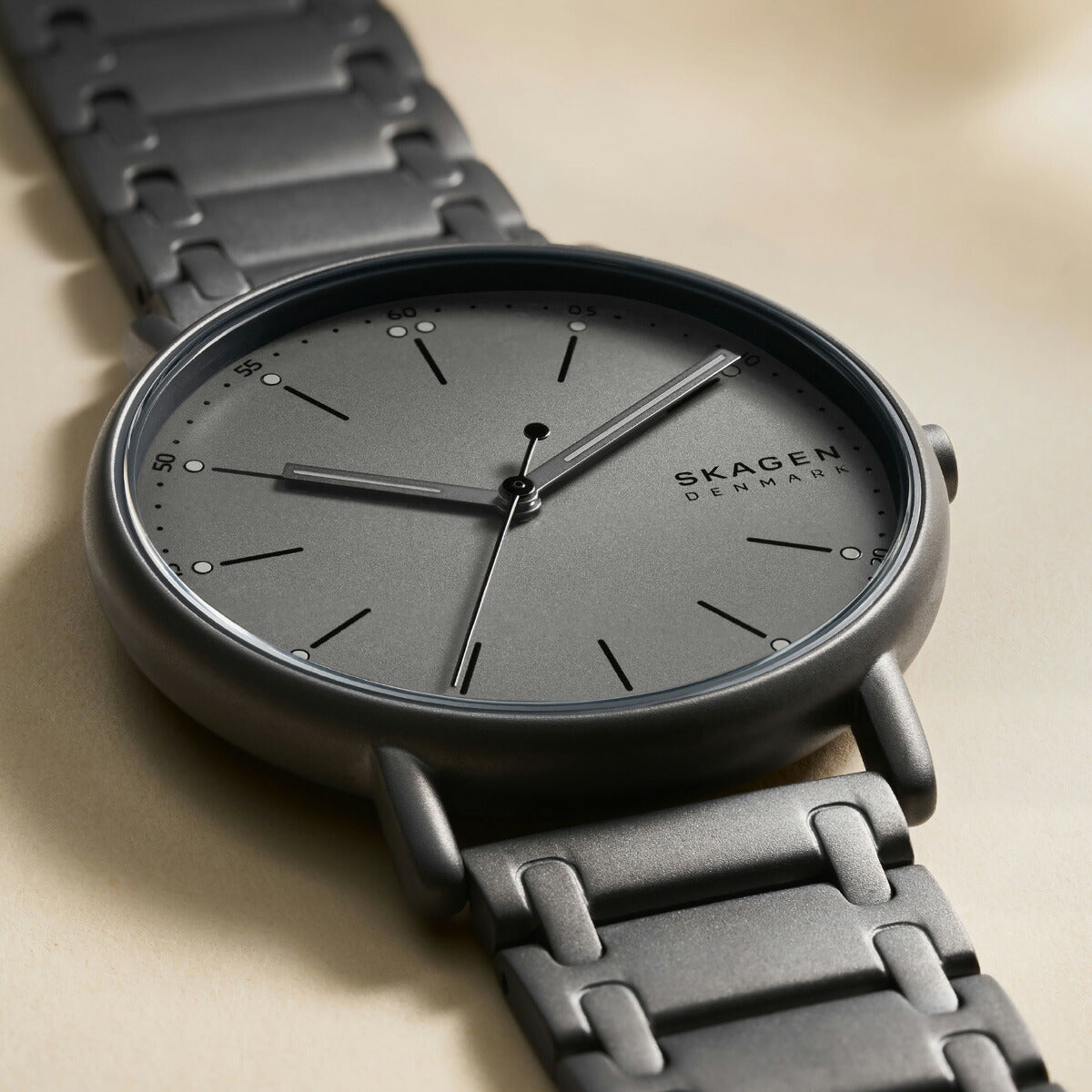 スカーゲン SKAGEN 腕時計 メンズ SIGNATUR 三針 チャコール ステンレススチール ブレスレットウォッチ SKW6913