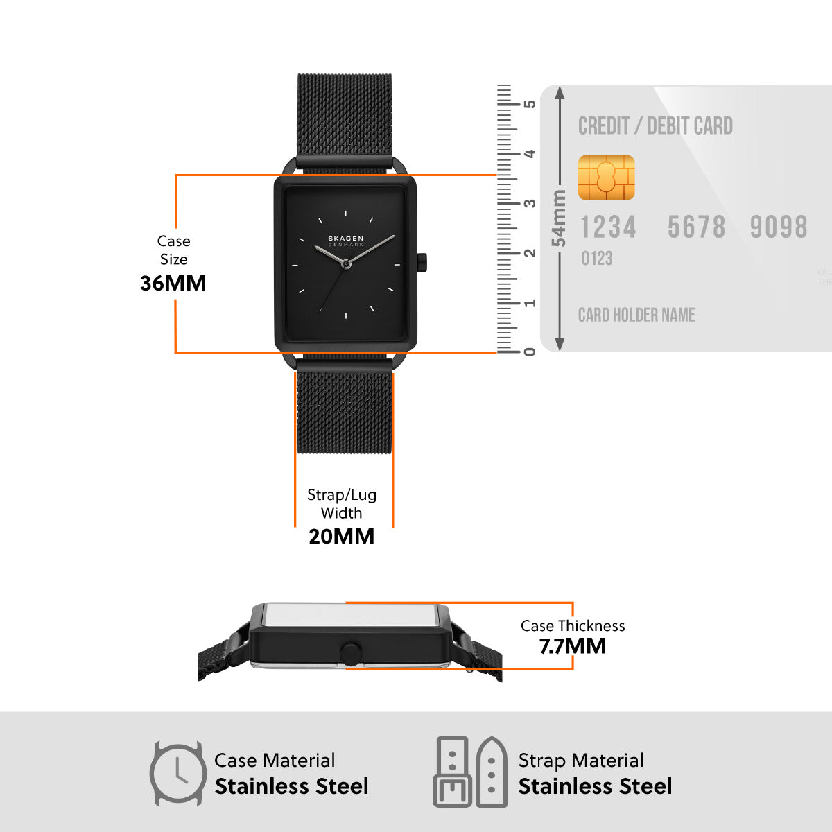 スカーゲン SKAGEN 腕時計 メンズ HAGEN 三針 ブラック ステンレススチール メッシュウォッチ SKW6928