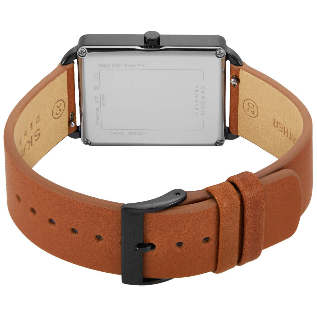 スカーゲン SKAGEN 腕時計 メンズ HAGEN 三針 ブラウン レザーウォッチ SKW6929