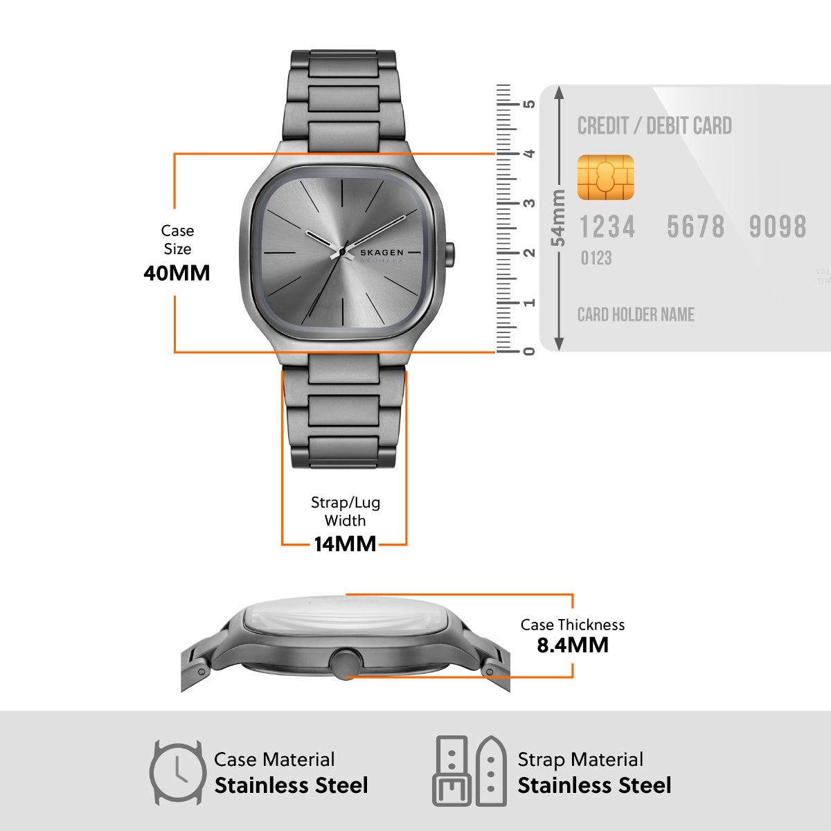 スカーゲン SKAGEN 腕時計 メンズ MELLEM 三針 グレー ステンレススチールウォッチ SKW6936【2025 新作】