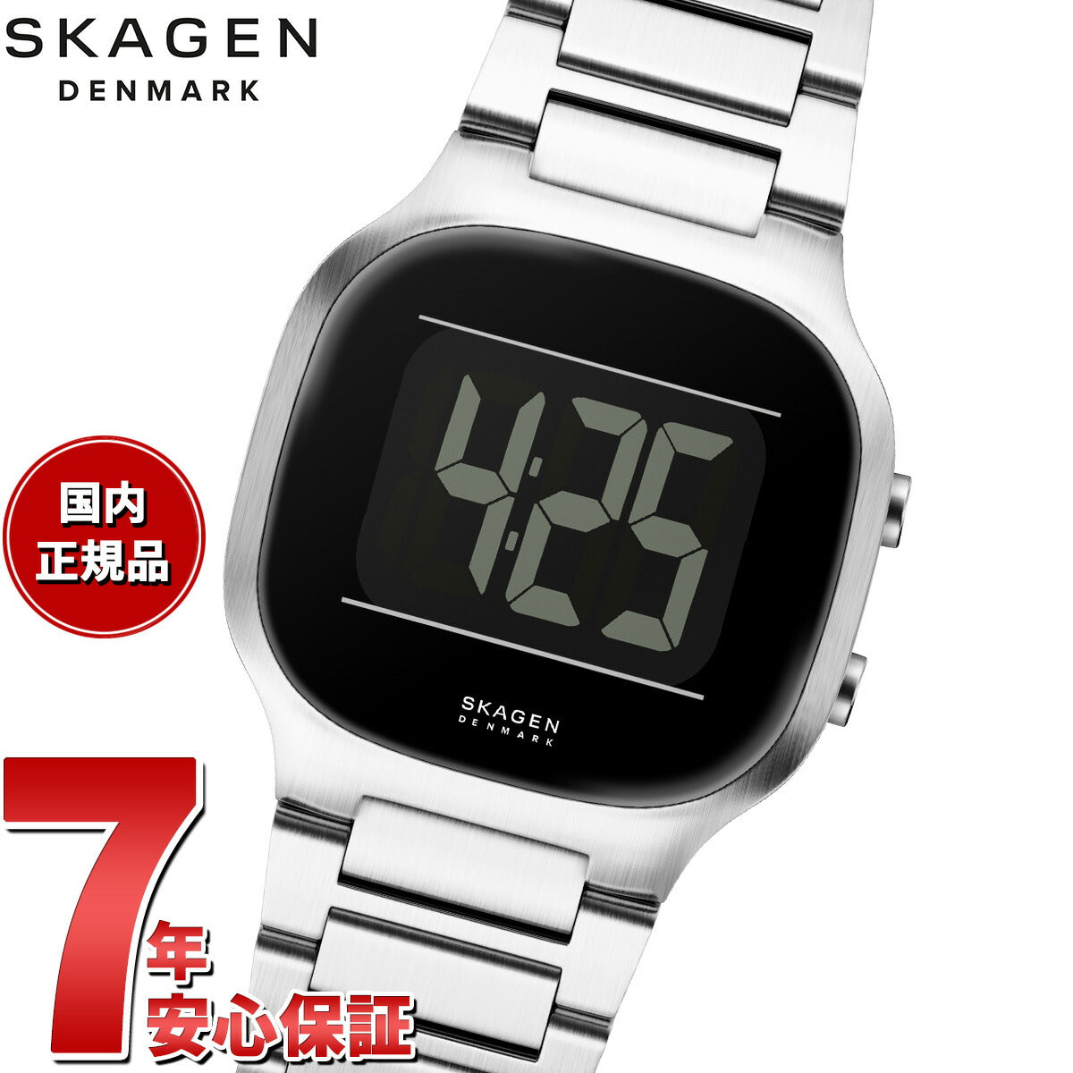 スカーゲン SKAGEN 腕時計 メンズ MELLEM デジタル シルバー 