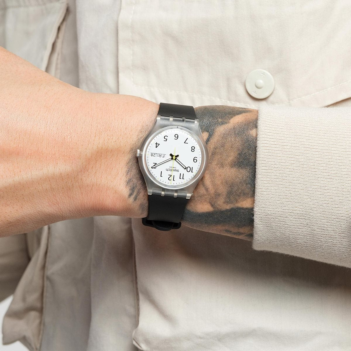 swatch スウォッチ 腕時計 メンズ レディース オリジナルズ ジェント Originals Gent RINSE REPEAT BLACK SO28K701
