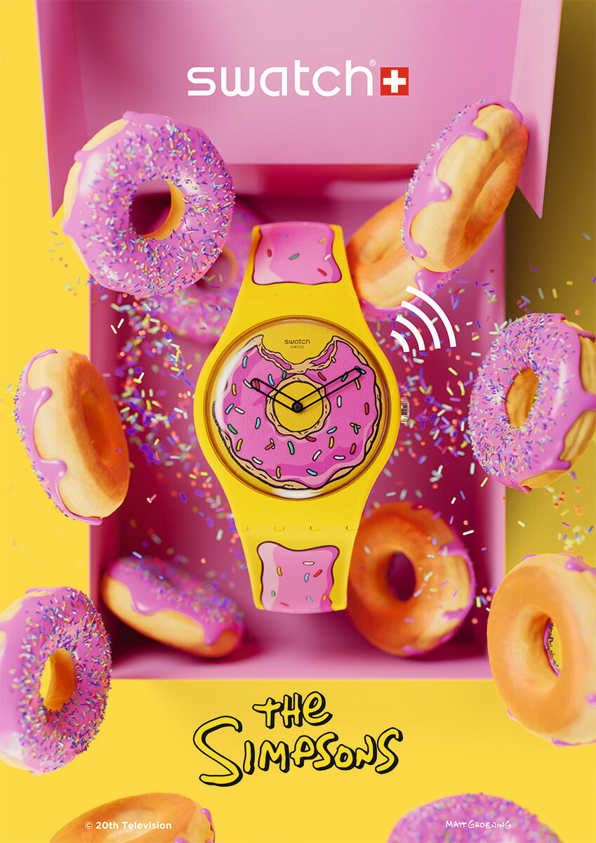 swatch スウォッチ ザ・シンプソンズ コラボモデル The Simpsons SECONDS OF SWEETNESS SO29Z134 腕時計 メンズ レディース