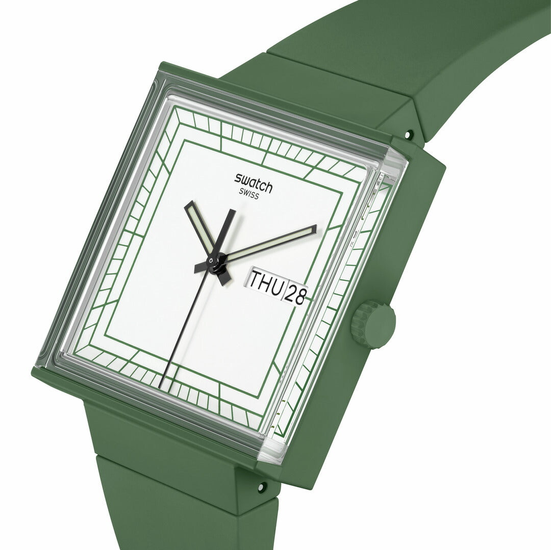 swatch スウォッチ WHAT IF...GREEN? 腕時計 メンズ レディース SO34G700 BIOCERAMIC WHAT IF? グリーン ホワイト