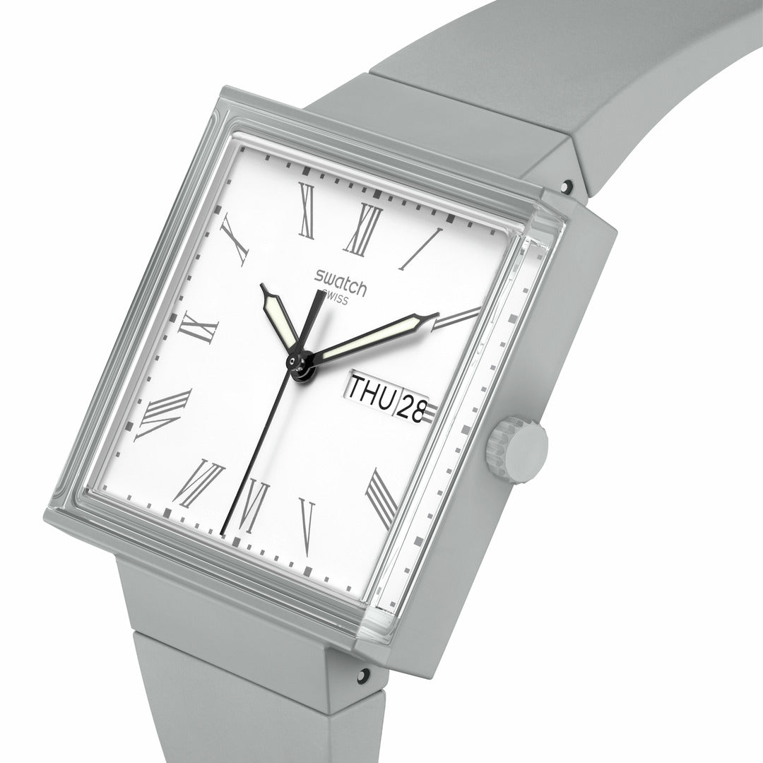 swatch スウォッチ WHAT IF...GRAY? 腕時計 メンズ レディース SO34M700 BIOCERAMIC WHAT IF? グレー ホワイト