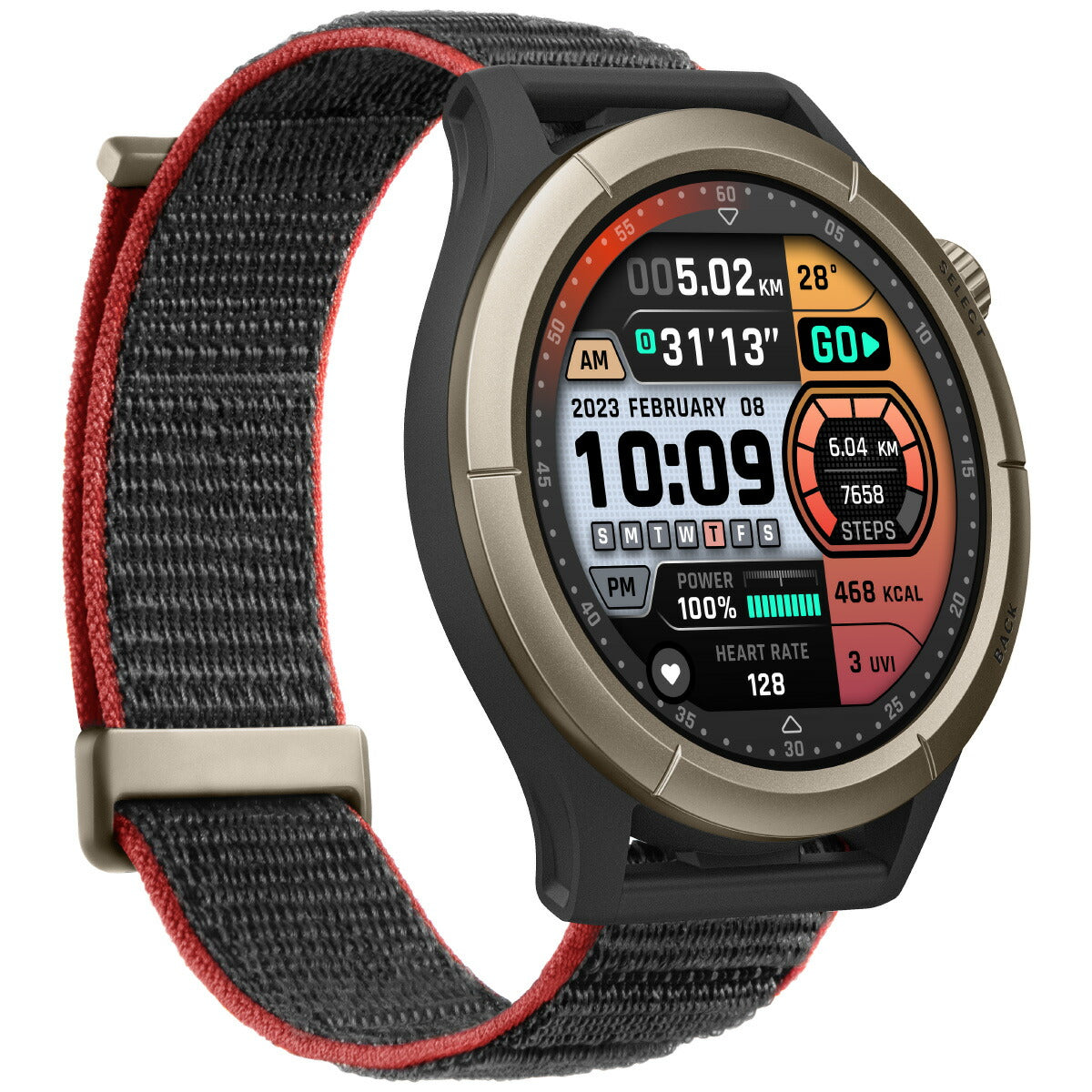 アマズフィット AMAZFIT スマートウォッチ Cheetah Pro チーター プロ 47mm ラントラックブラック 腕時計 メンズ レディース ランニング ウェアラブル SP170062C196
