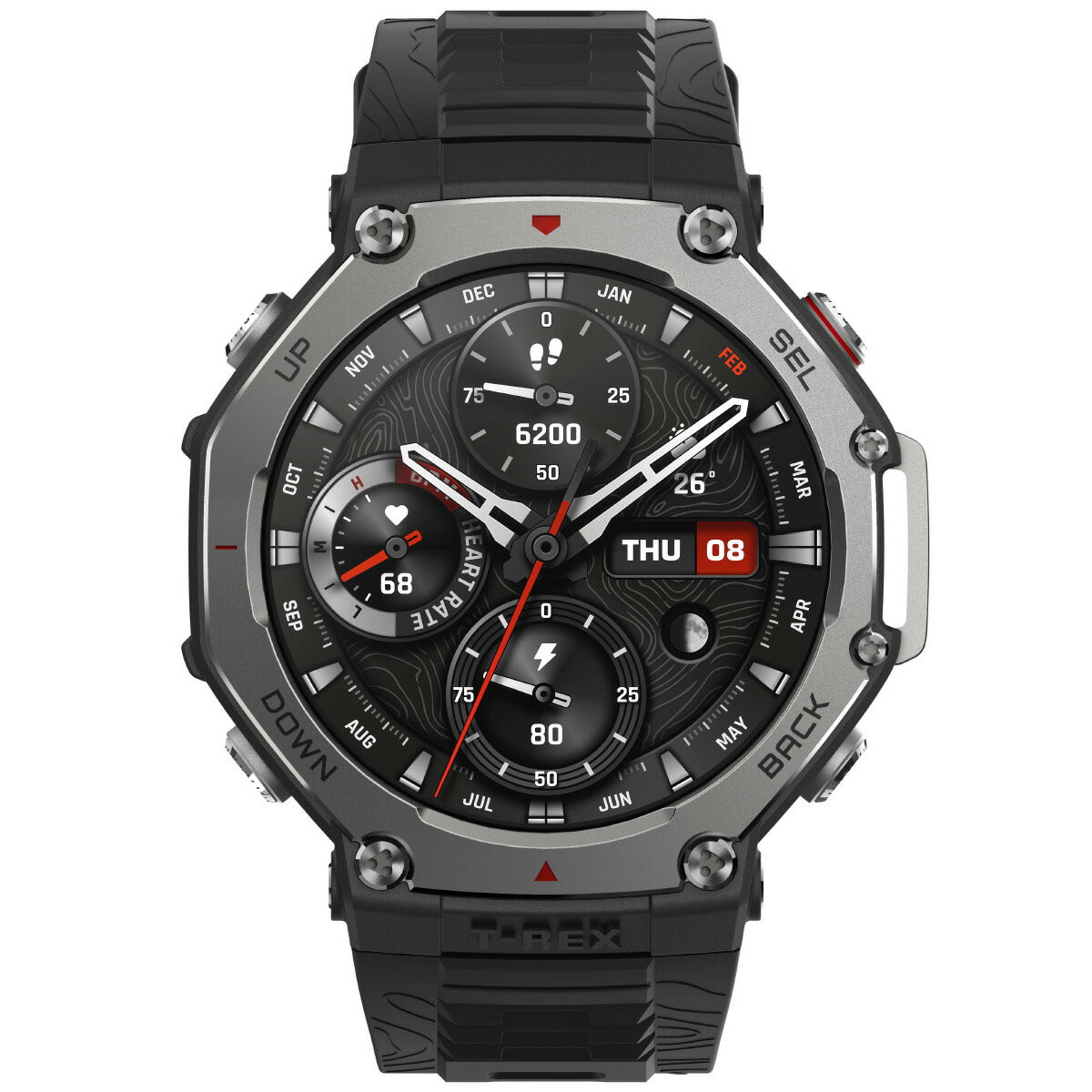 アマズフィット AMAZFIT スマートウォッチ T-Rex 3 オニキス 腕時計 メンズ レディース GPS 登山 ウェアラブル SP170069C218