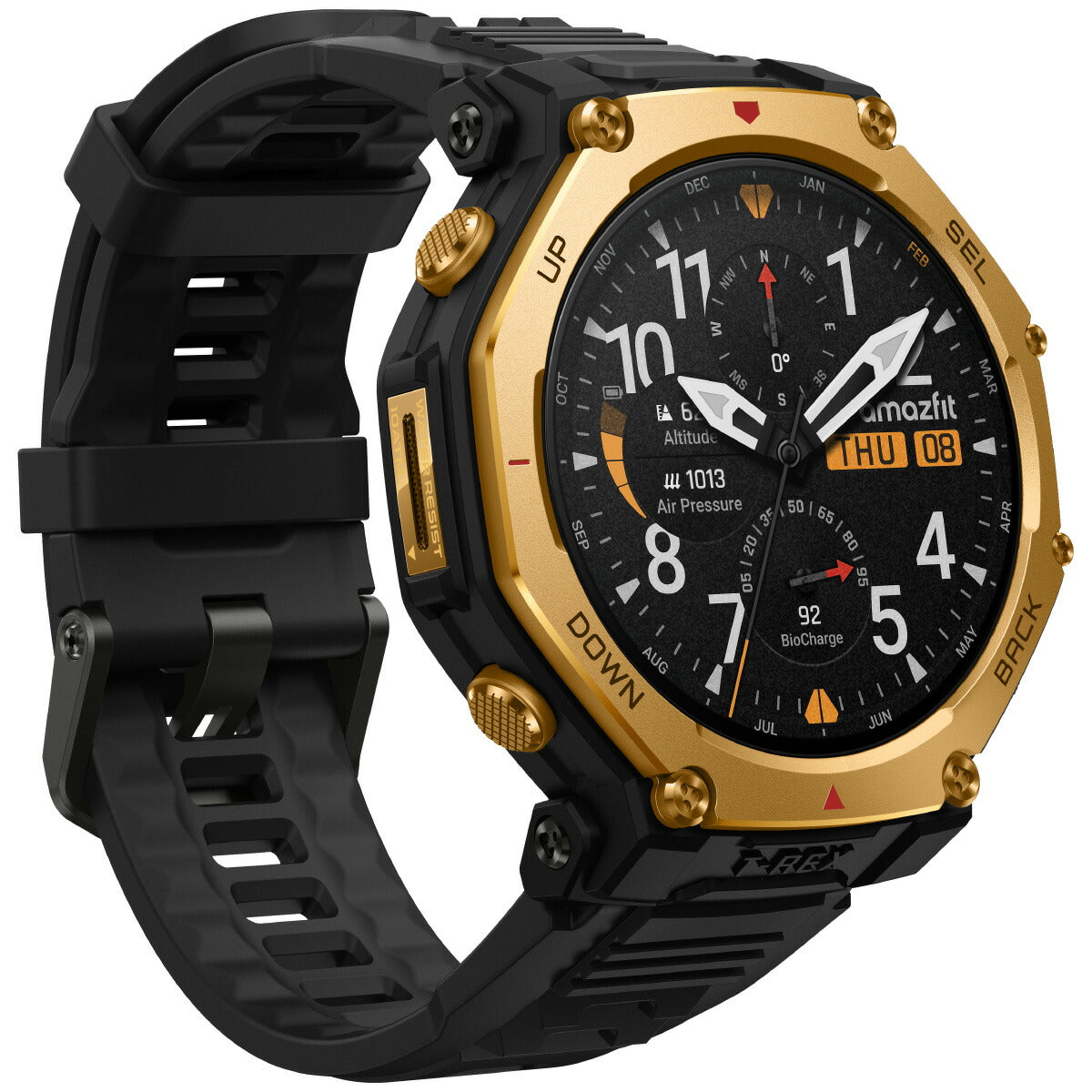 アマズフィット AMAZFIT スマートウォッチ T-Rex 3 Pro 48mm ブラックゴールド 腕時計 メンズ レディース GPS ウェアラブル SP170078-C238【2025 新作】