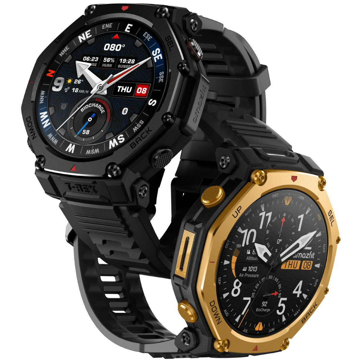 アマズフィット AMAZFIT スマートウォッチ T-Rex 3 Pro 48mm タクティカルブラック 腕時計 メンズ レディース GPS ウェアラブル SP170078-C239【2025 新作】