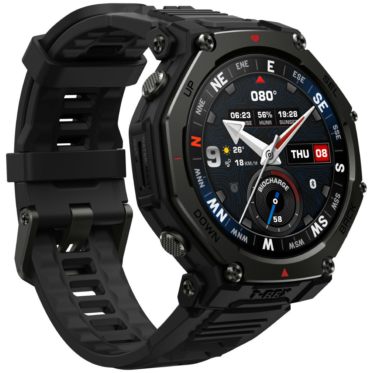 アマズフィット AMAZFIT スマートウォッチ T-Rex 3 Pro 48mm タクティカルブラック 腕時計 メンズ レディース GPS ウェアラブル SP170078-C239【2025 新作】
